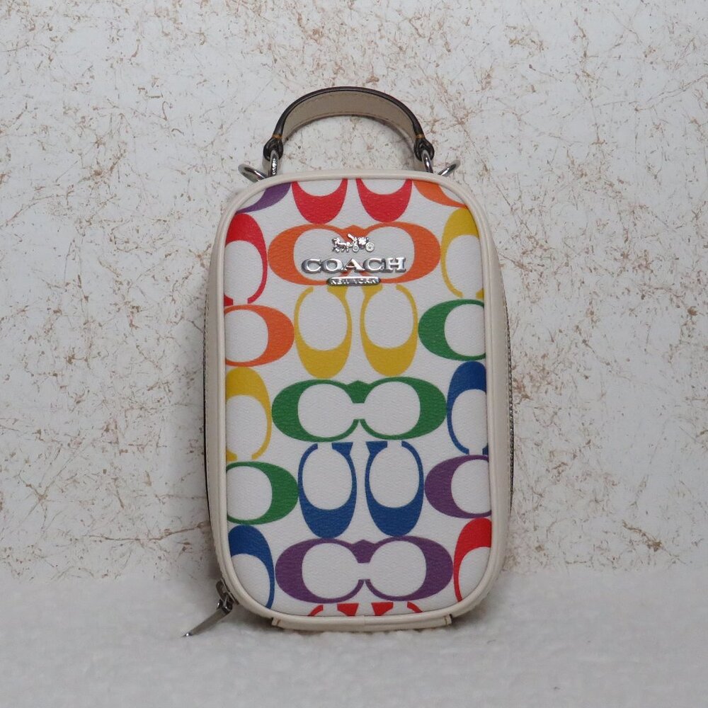 Coach Eva Rainbow Phone Crossbody (Chalk)